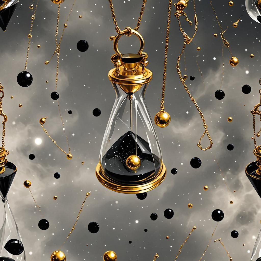 Golden Pendulum and Hourglass in Space