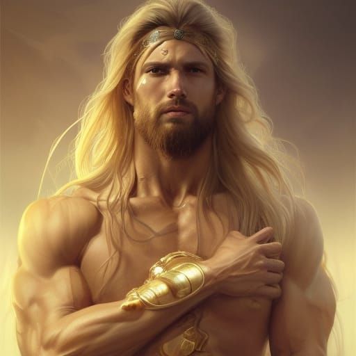 Warrior Angel Portrait in Hyperdetailed Style