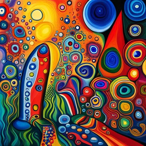 Rainbow Lava Lamp in Hippie House, Splash Art