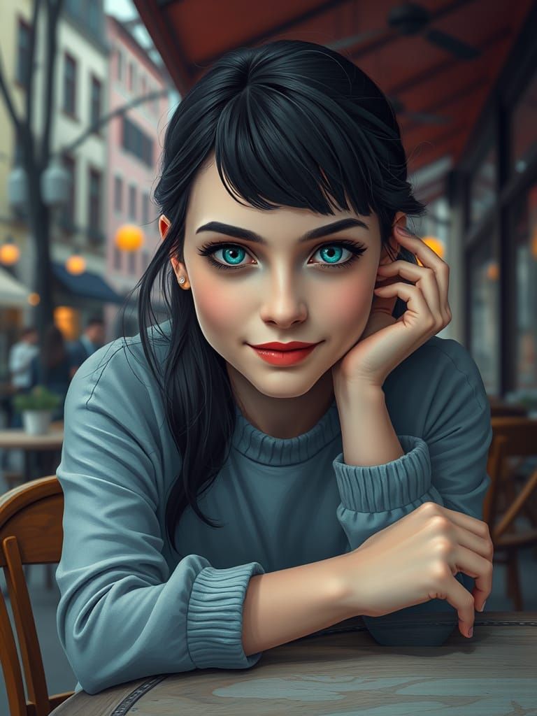 Mystical Cafe Scene in Ljubljana