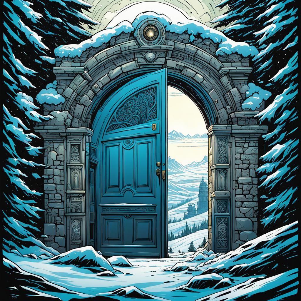 Door to the North in Comic Book Art Style