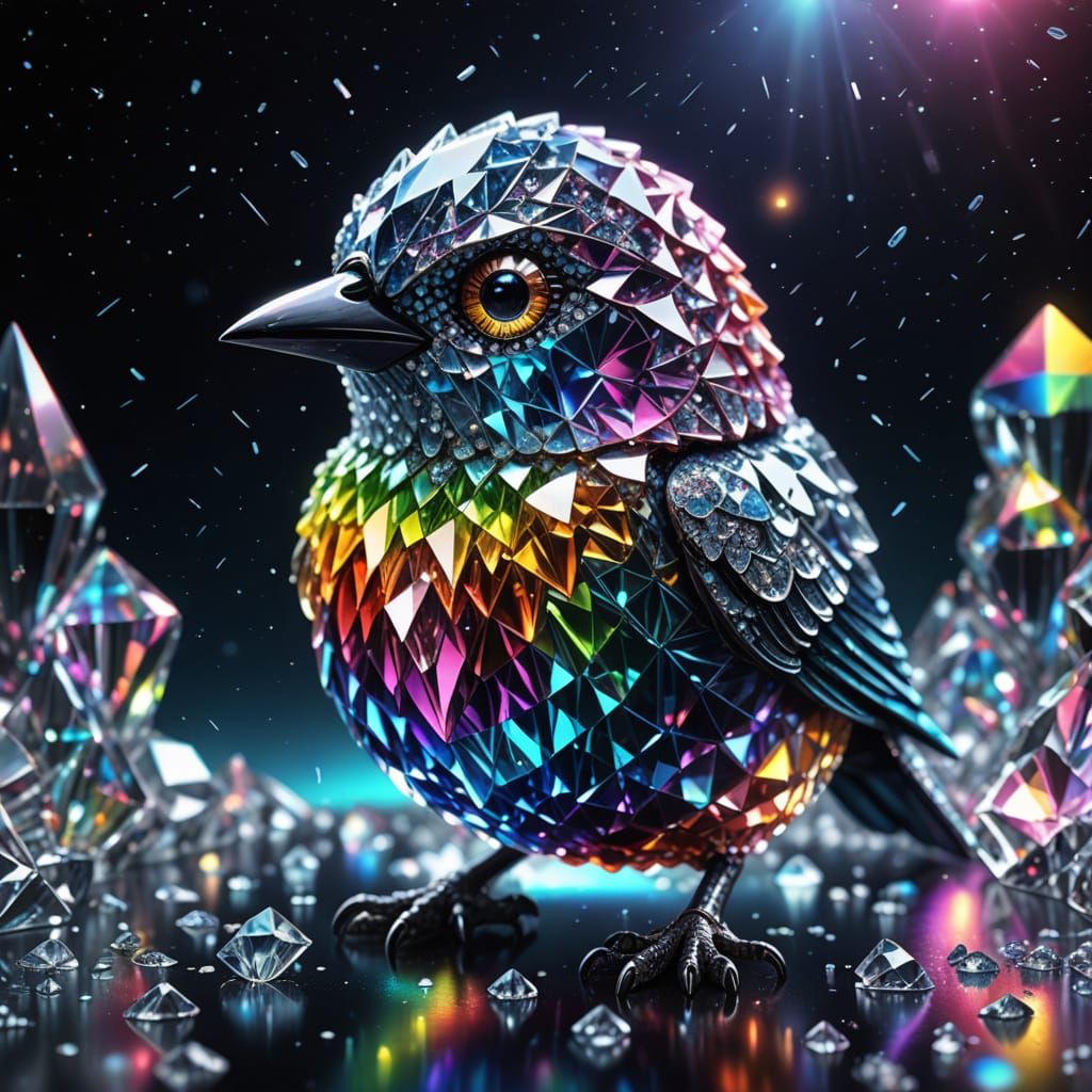 Rainbow Diamond Bird