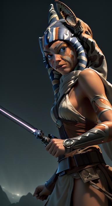Ahsoka as Pirate in Pixar Disney 3D Art Style