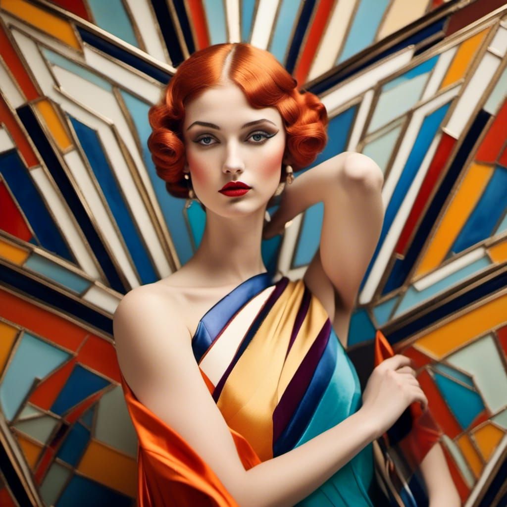 Woman, art-deco