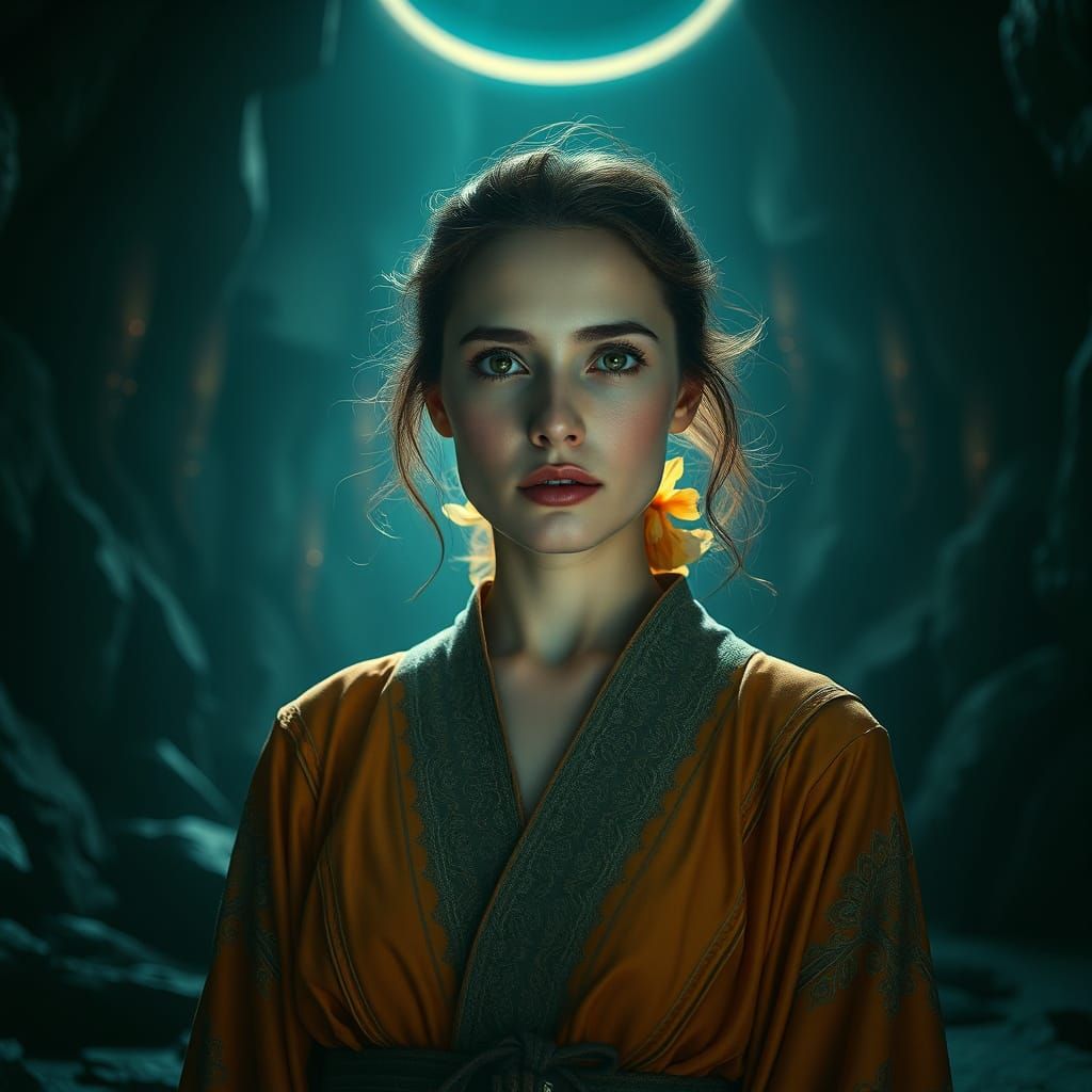 Ethereal Wizardess in Fantastical Atompunk Realm