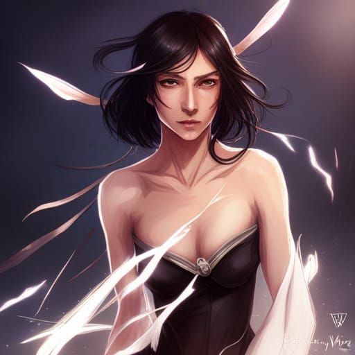 Lightning Butterfly Portrait in Hyperdetailed Style