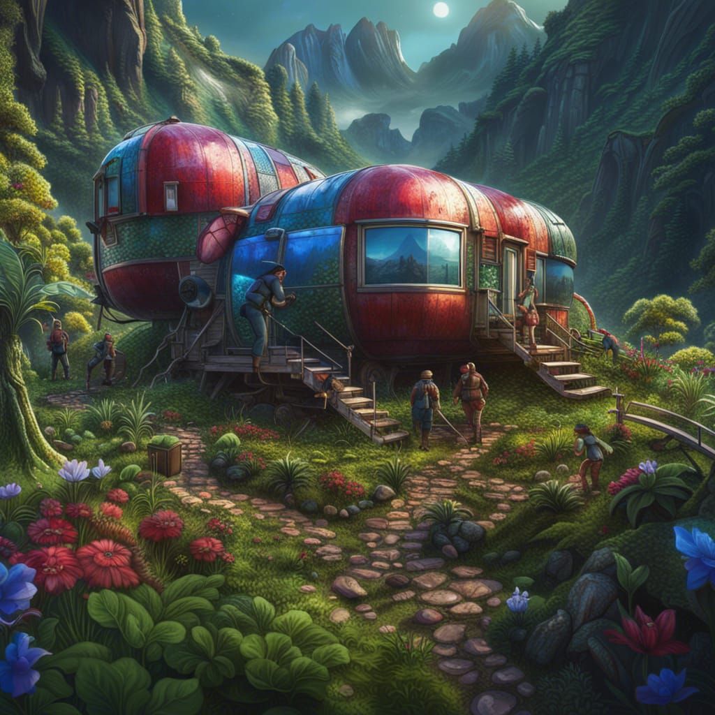 Veterans Grow Homes in Lush Valley: Fantasy Concept Art