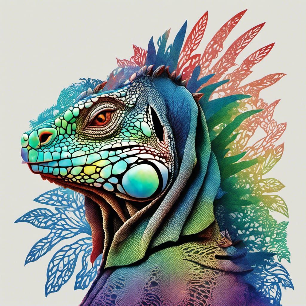 Iguana Flaunting his Colours