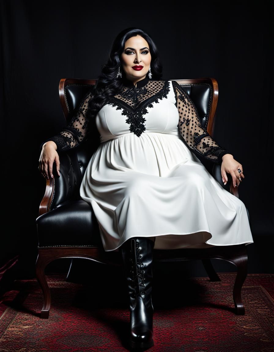 Gothic Woman Portrait in Watercolor Style