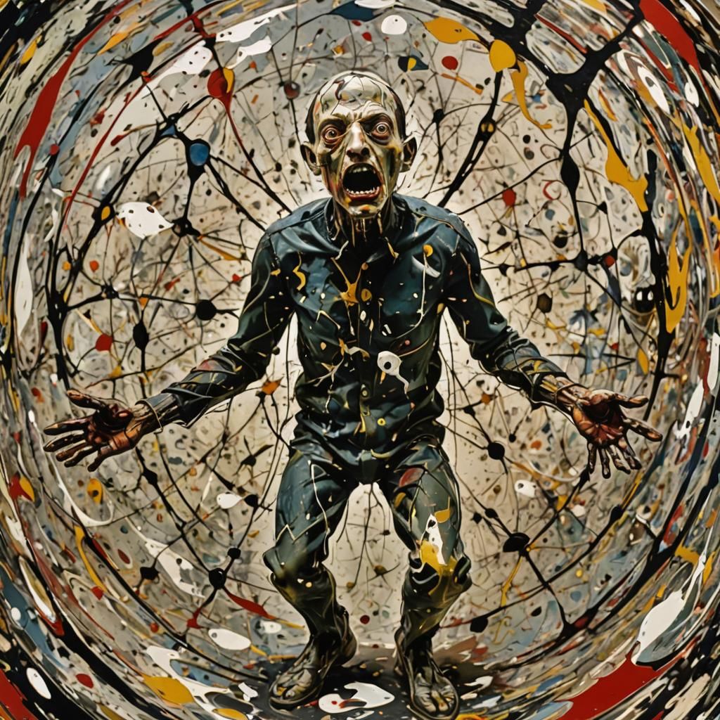 Distorted Humanoid Figure in Surrealist Style