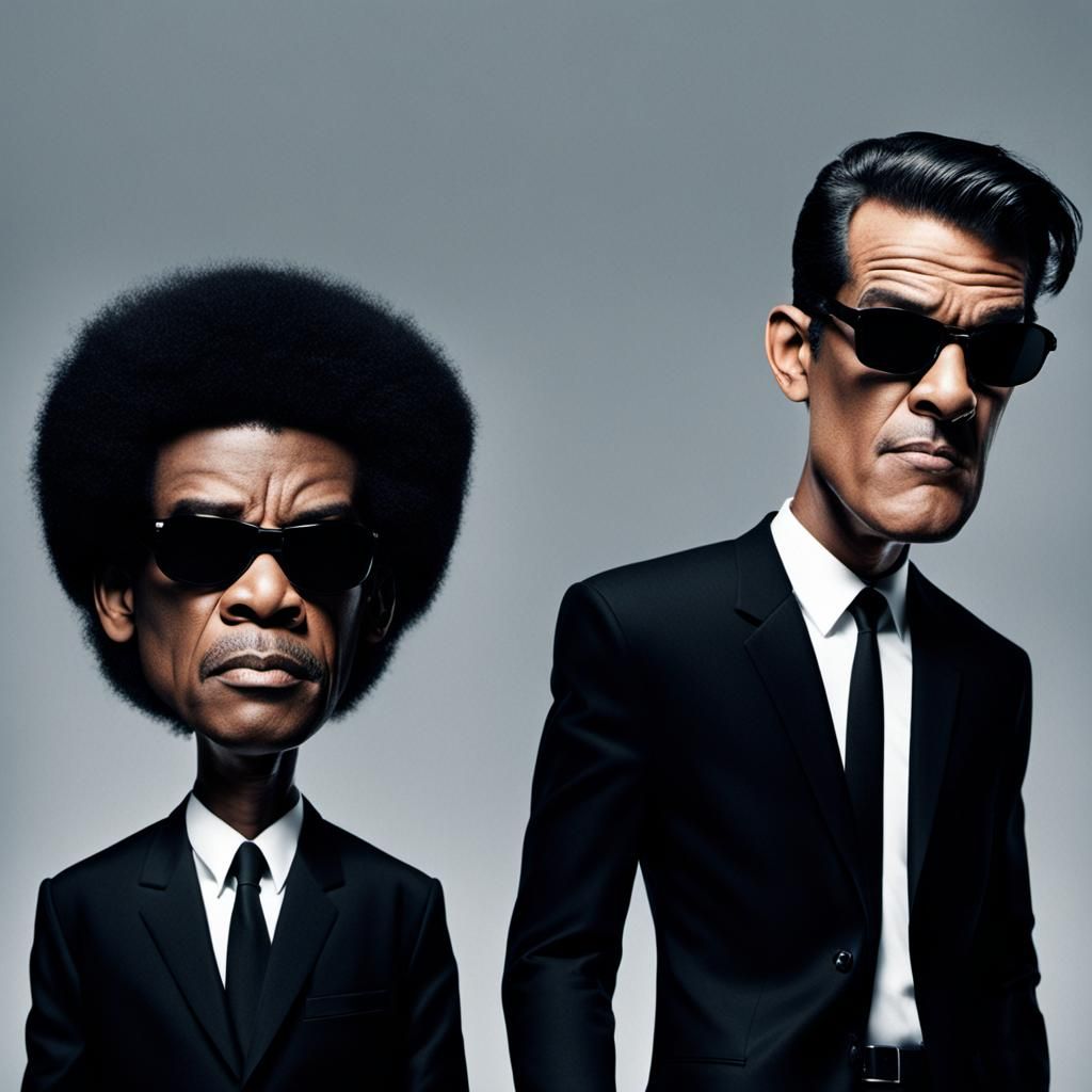 Figures in Black Suits