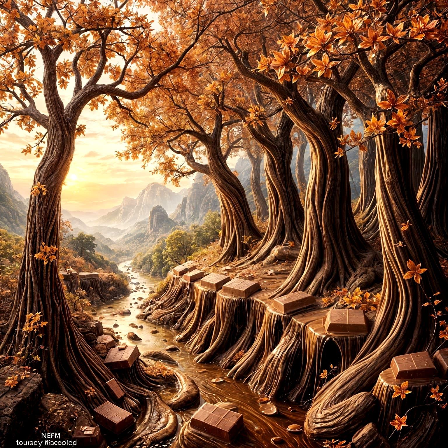 Chocolate Forest Inspired by Asian Fantasy Art
