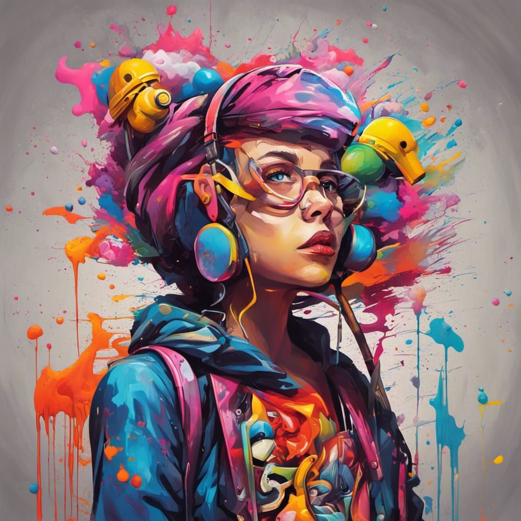 Vibrant Graffiti Art of Classic Characters