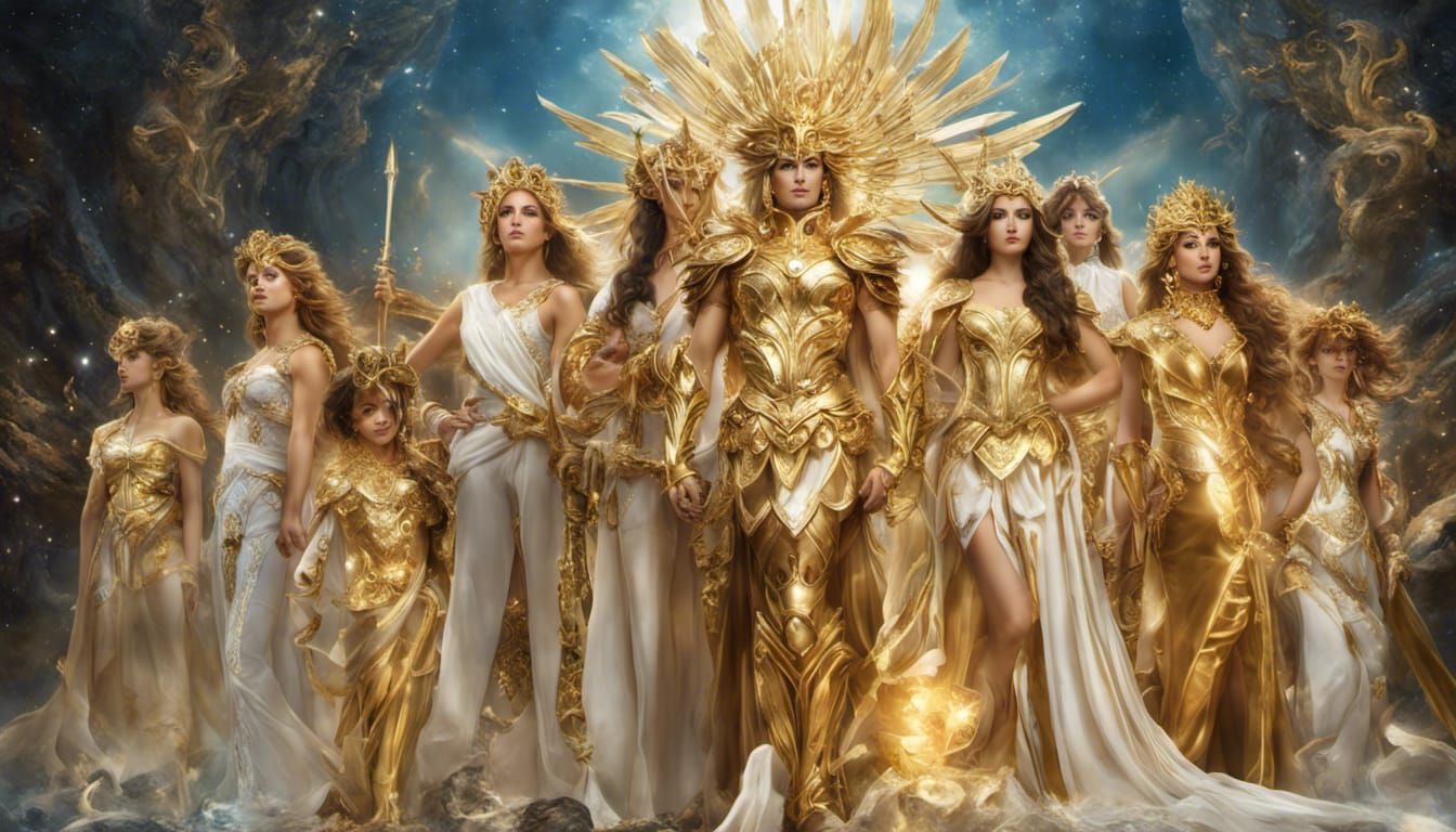 Gold Saint Seiya Family Portrait in Fantasy World