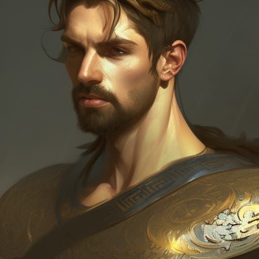 Fantasy Warrior Portrait in Hyperdetailed Style