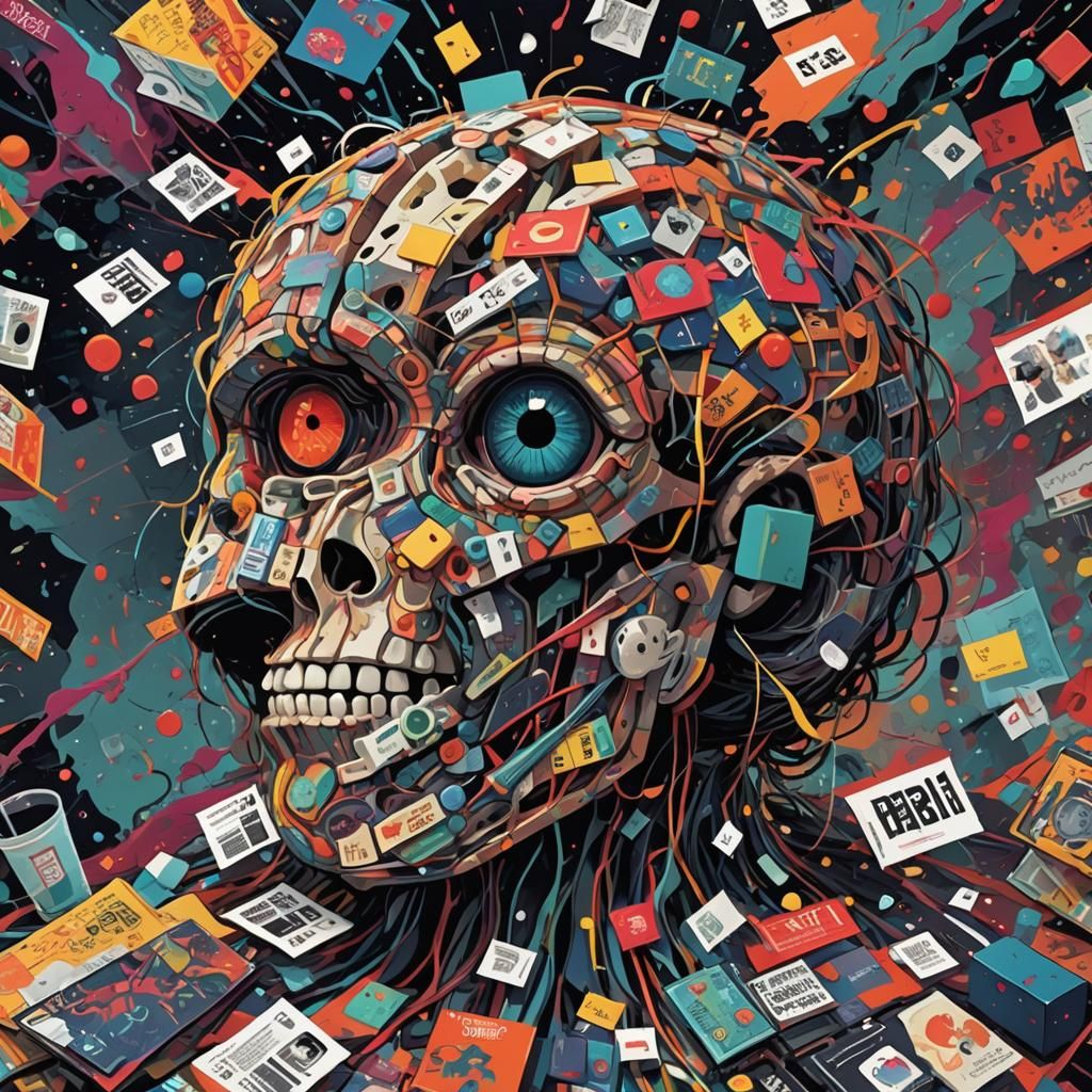 Brain Deterioration in Kakatoori Style Concept Art