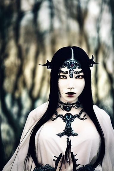 Ethereal Goddess: Mythical Asian Horror Portrait