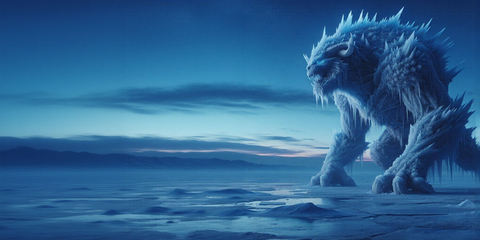 Arctic Frost Behemoth in Twilight: Fantasy Concept Art