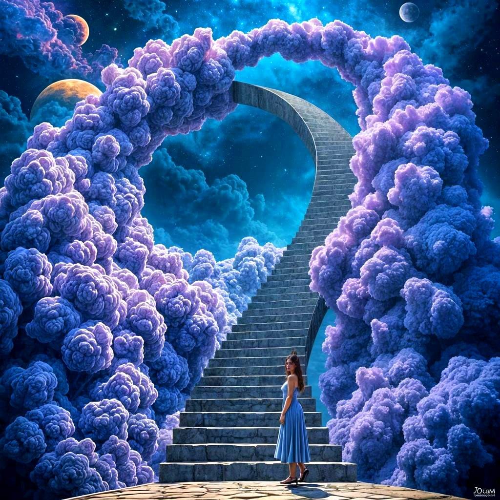 Ethereal Staircase Ascends to Celestial Realms