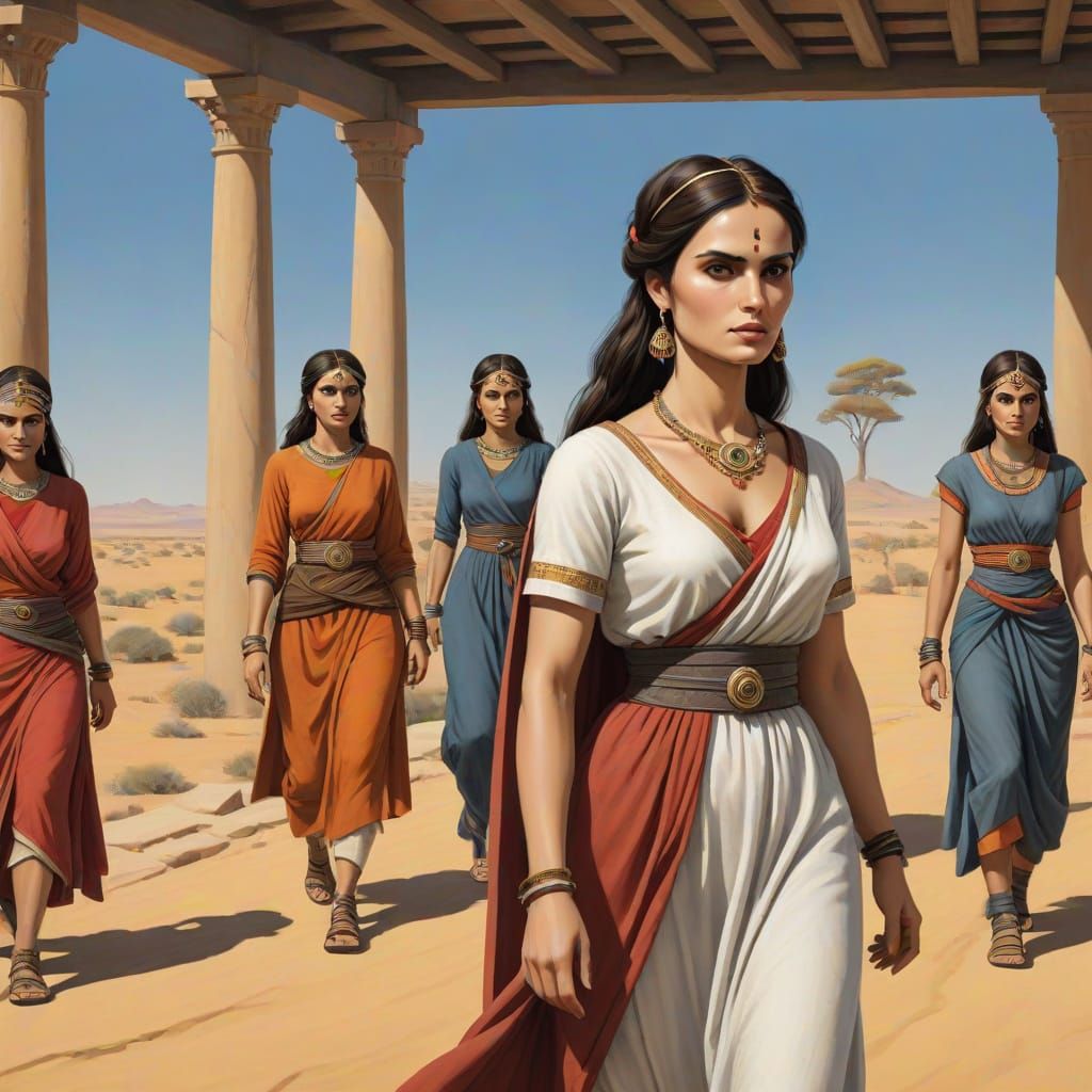 Medieval Woman in Traditional Attire