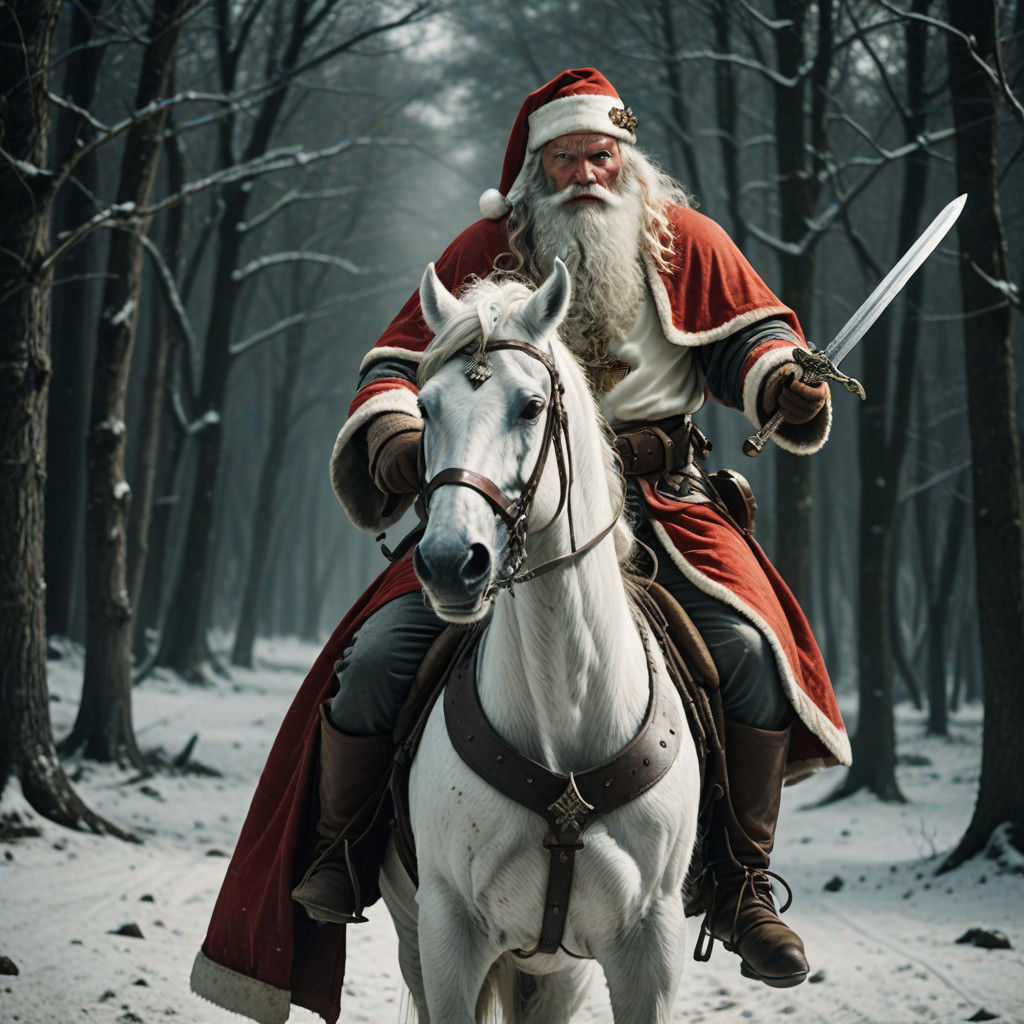 Medieval Santa Claus in Cinematic Style