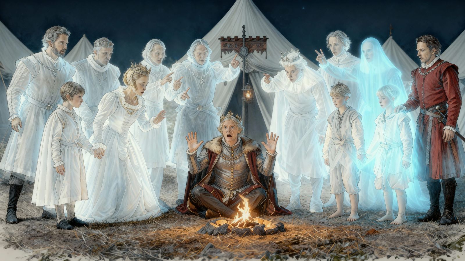 Ghosts Curse Richard III on Eve of Bosworth Field Battle