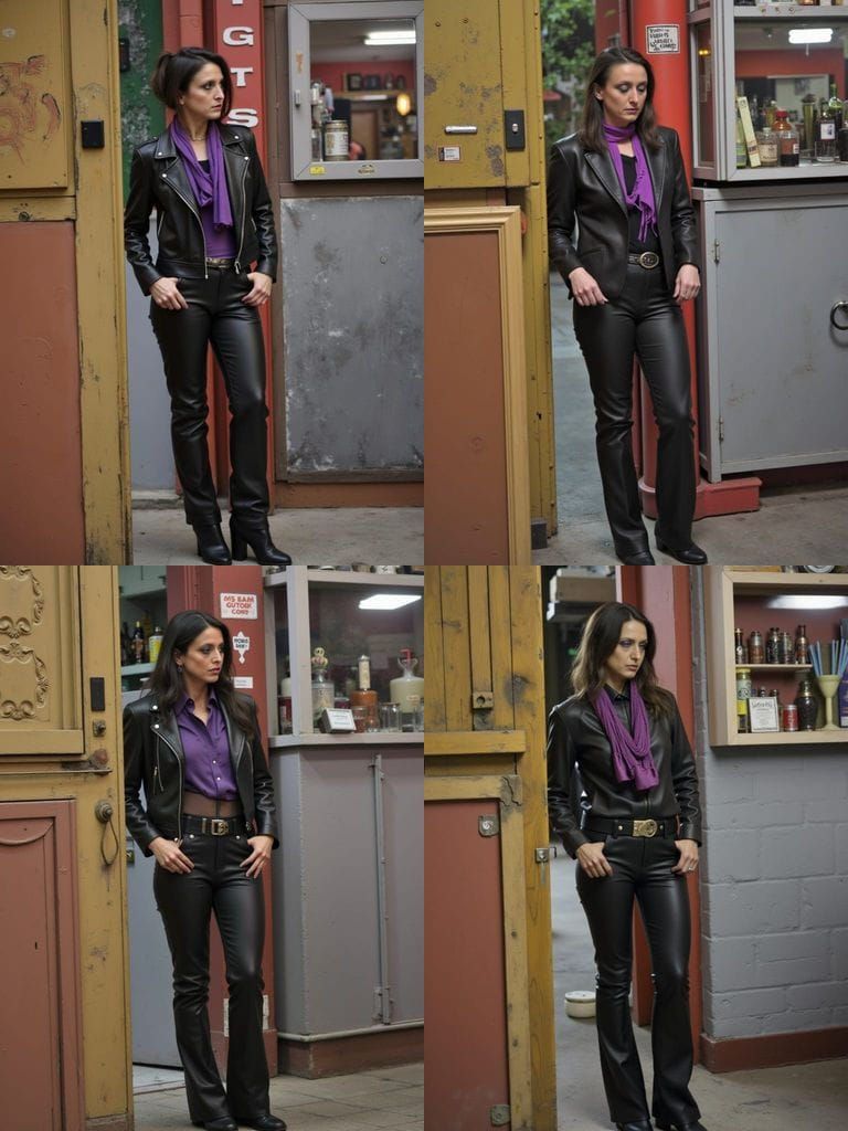 Flawless Rock Chic in Leather in Gritty Bar