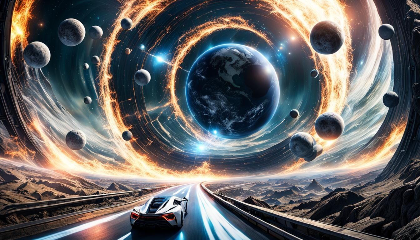 Travelling on a Highway through space with the speed of sound.