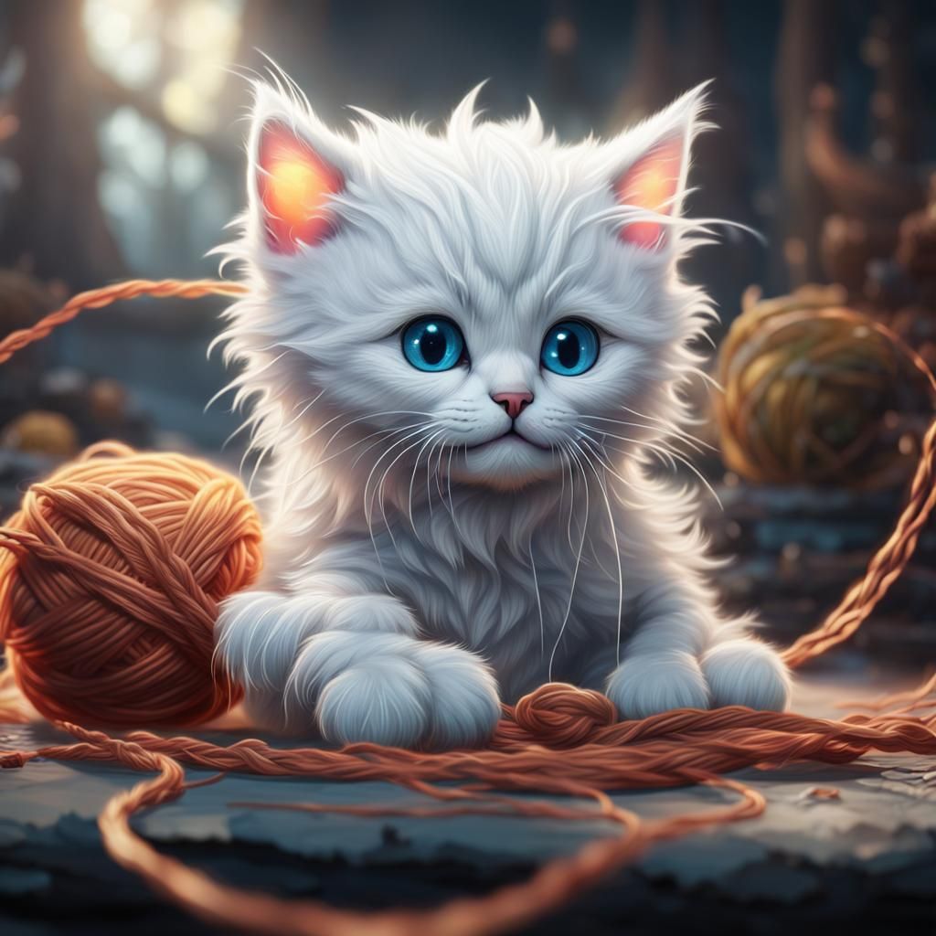 Crystal Kitten's Yarn Game: Fantasy Art