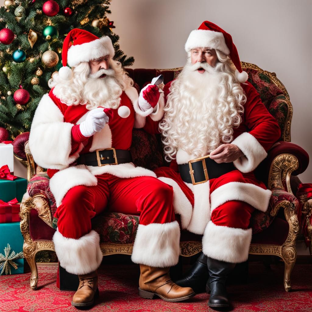 Festive Gay Santa Claus Portrait