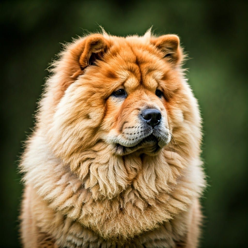 Cute Chow Dog with Soft Gentle Expression