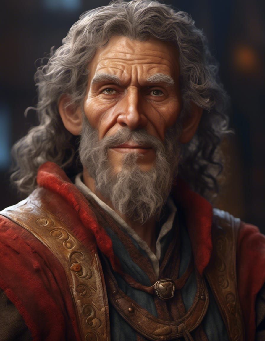 Detailed Medieval Merchant Portrait in Hyperreal Style