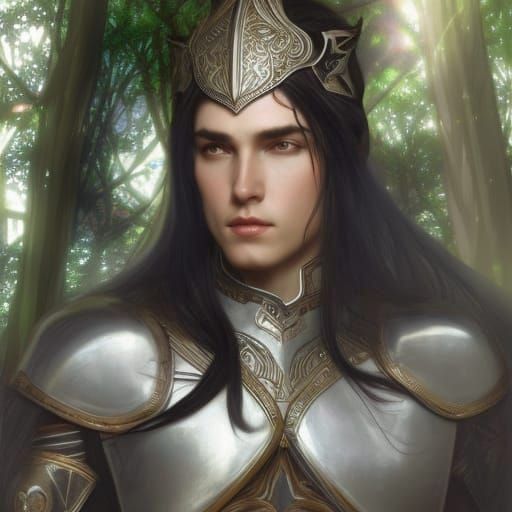 Ethereal Elvish City in Forest Sunlight