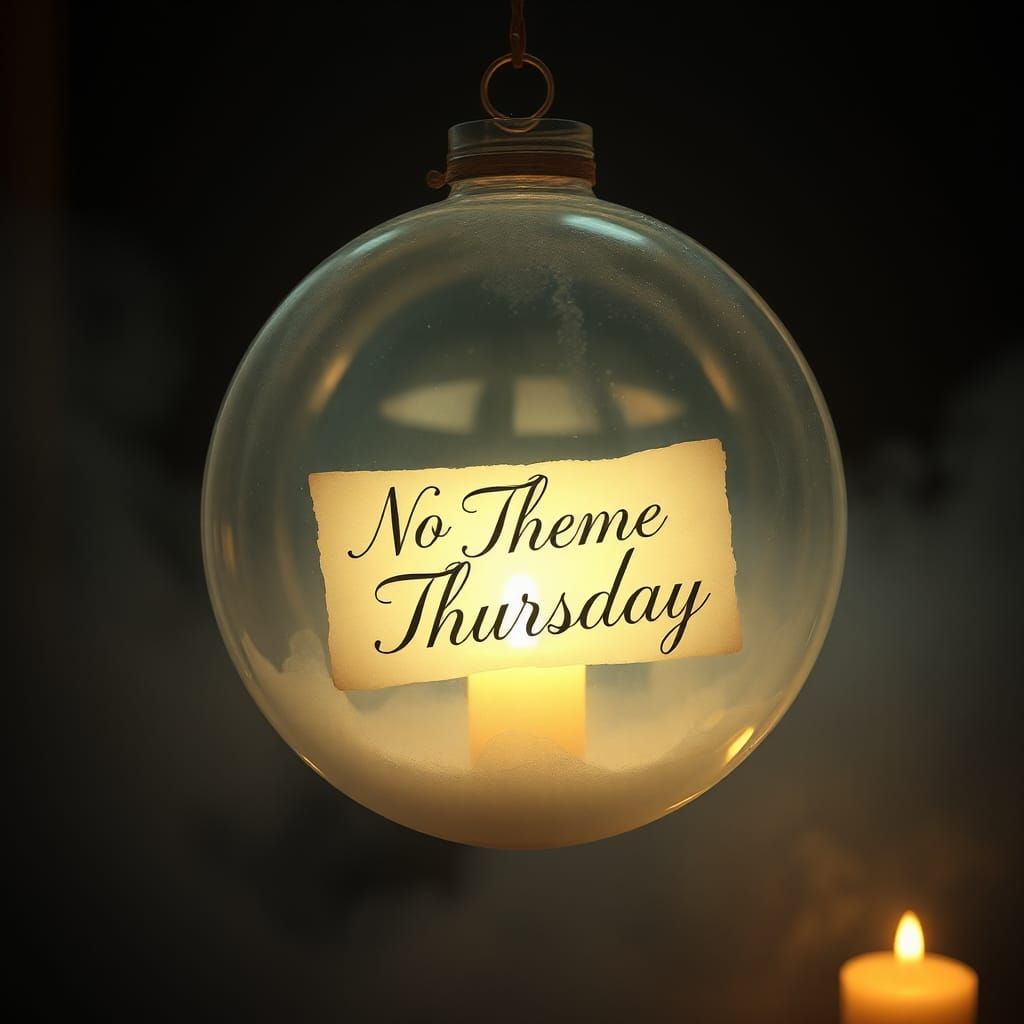 Mystical Orb with Candlelight and Message