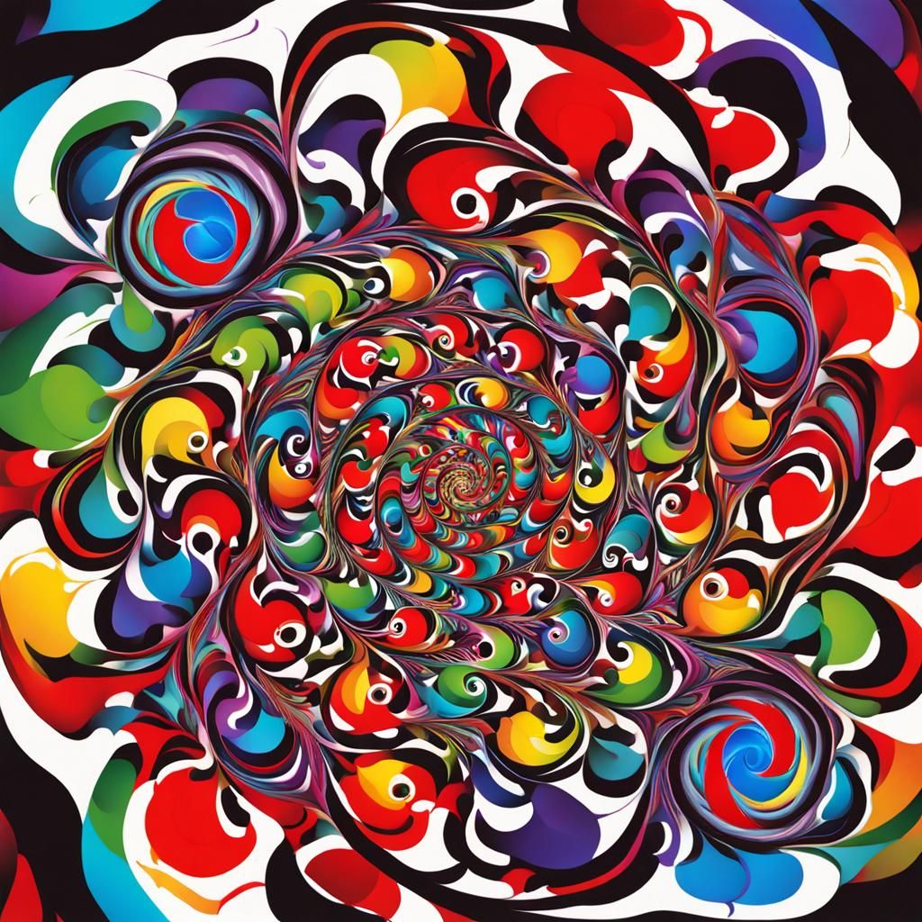 Multicolor Spiral Abstract Image