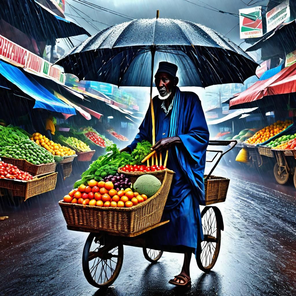 Kenyan Fruit and Vegetables Hawker