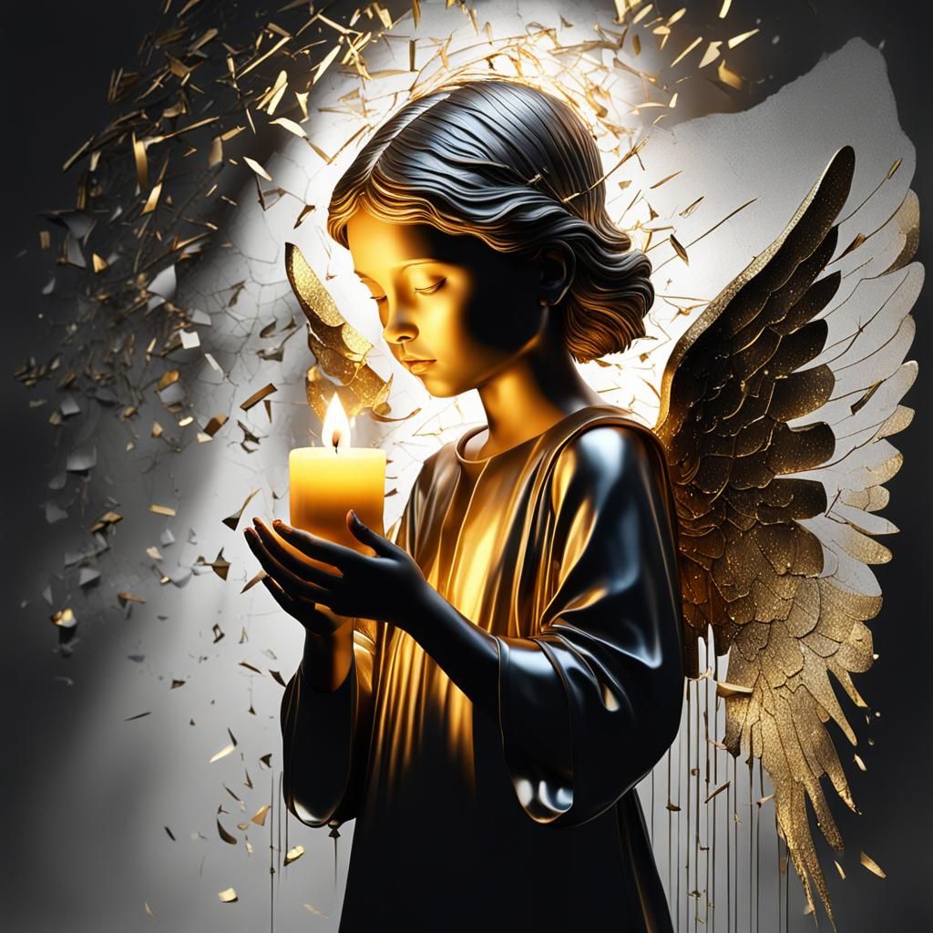Angel with a candel