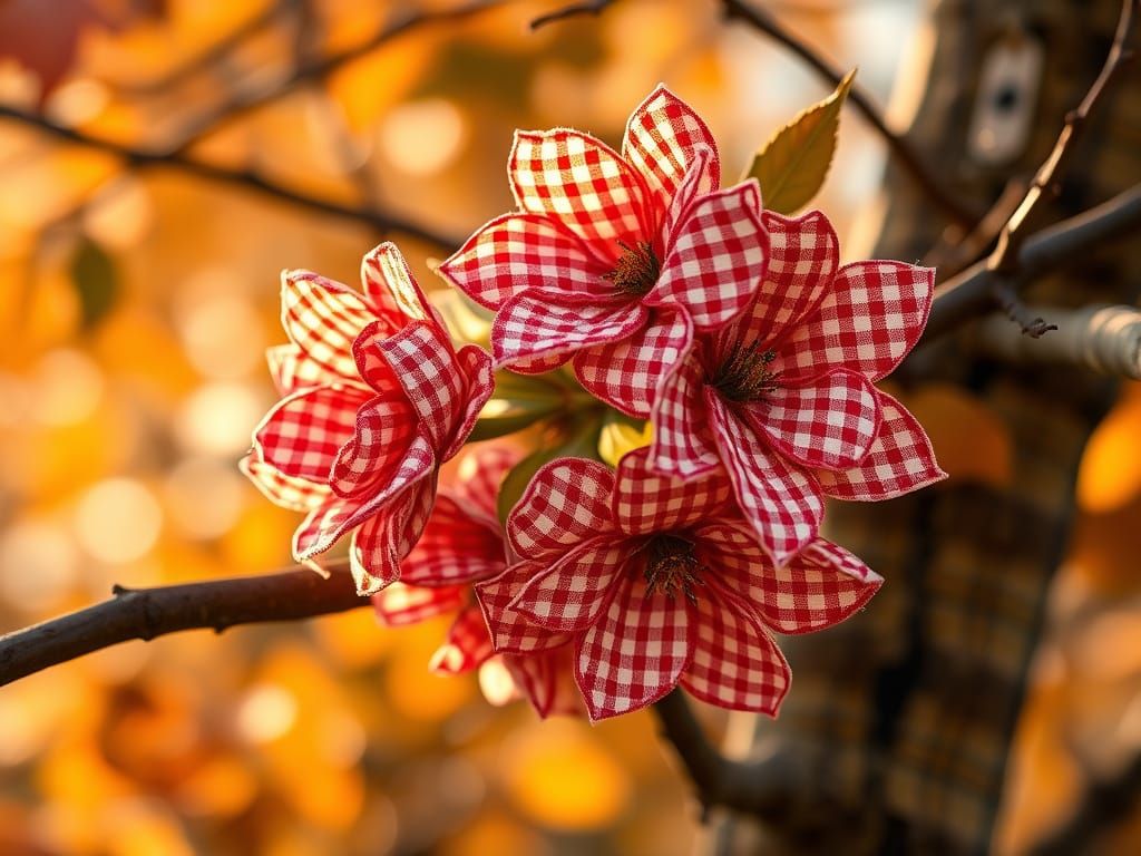 Gingham flowers