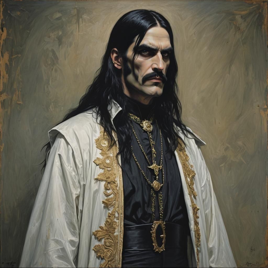 Peter Steele of the band Type O Negative dressed as Rasputin...