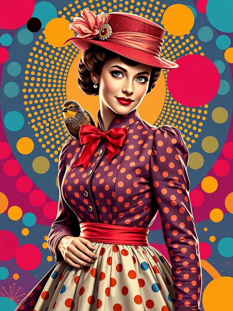 Practically Perfect Mary Poppins in Vibrant Victorian-Era St...