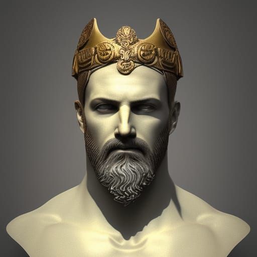 Themistocles: Greek Commander in Classical Art Style