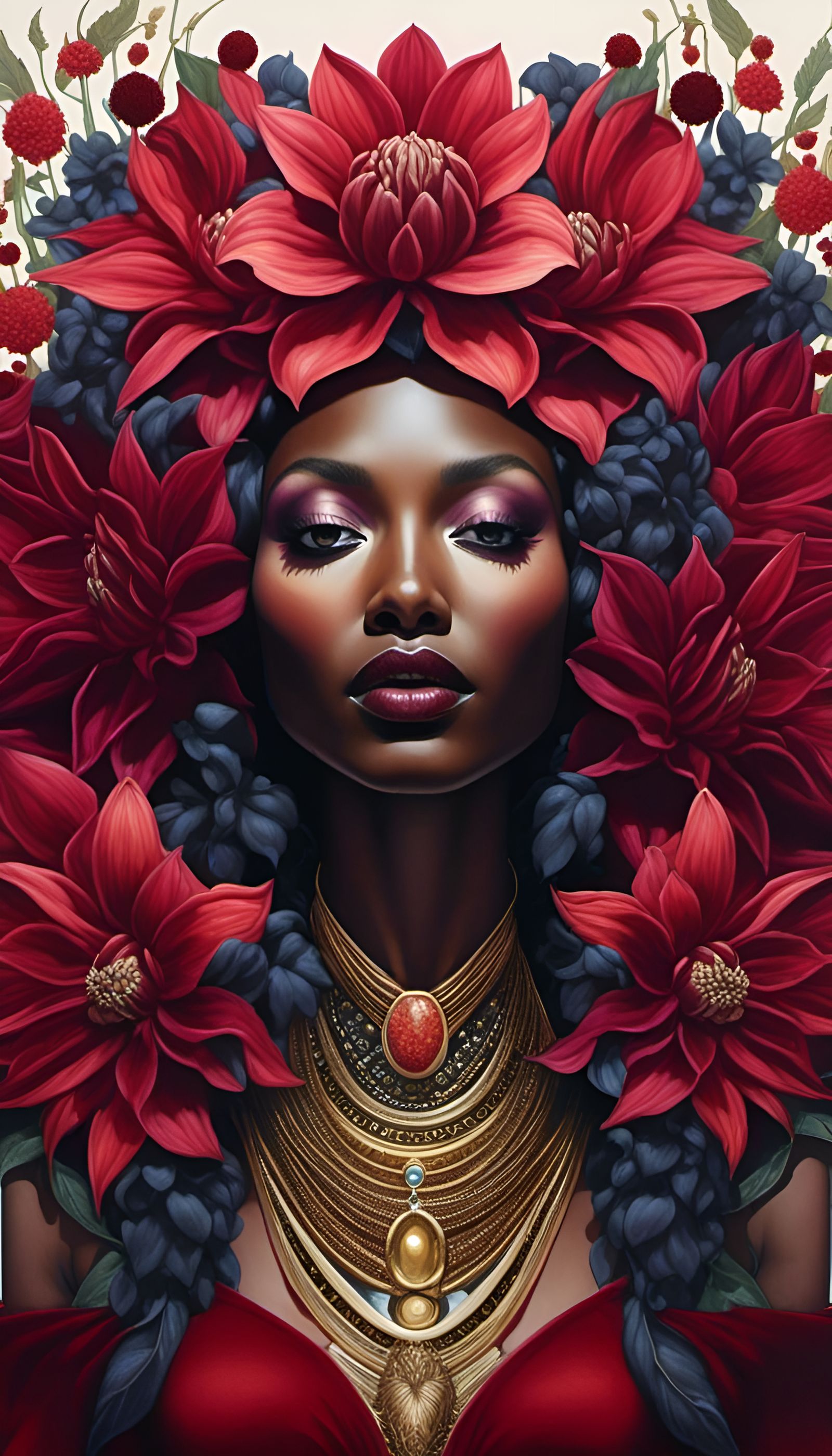 Red Dahlia Goddess #2