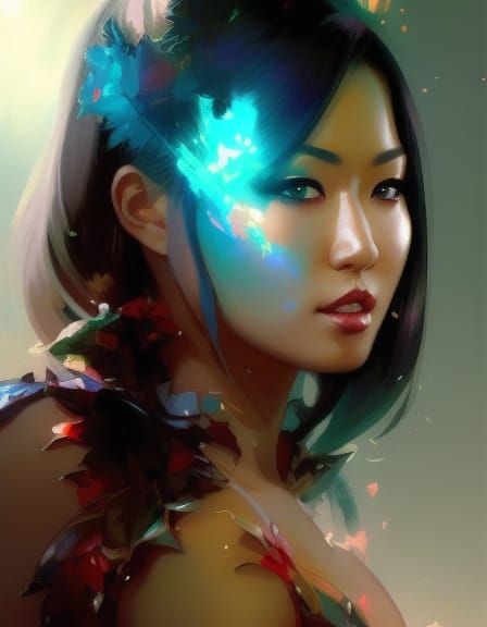 Anime Wrestling Woman Art in Hyperdetailed Style