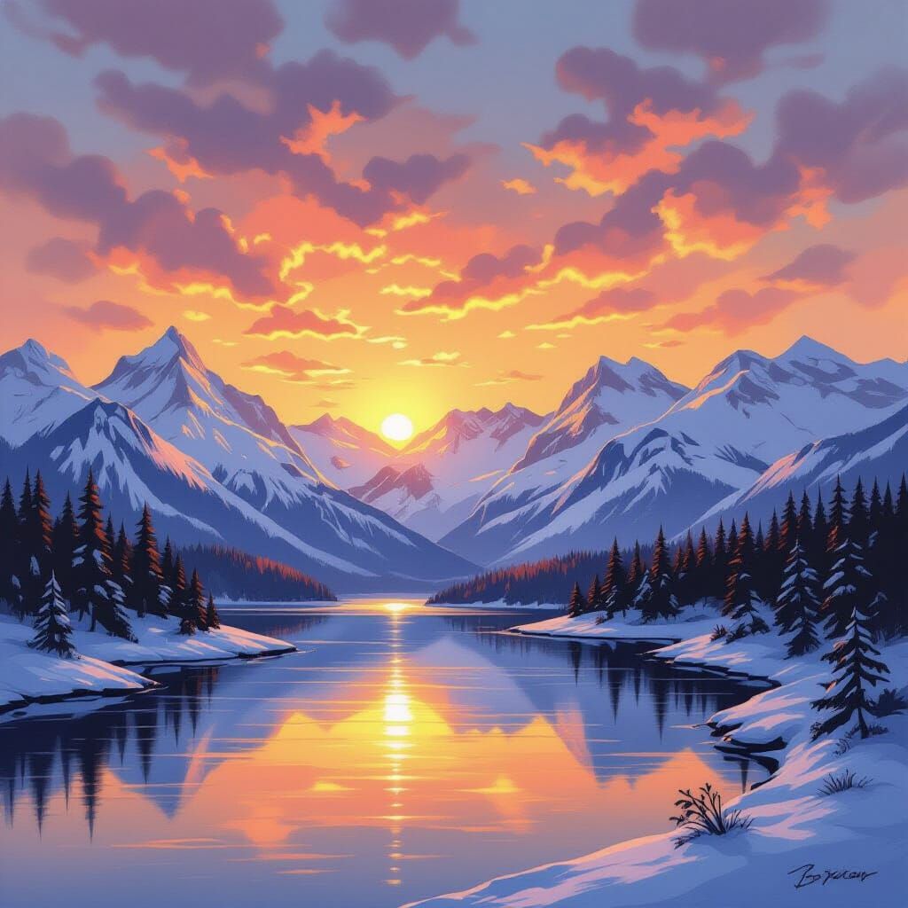 Silencio dorado en las montañas