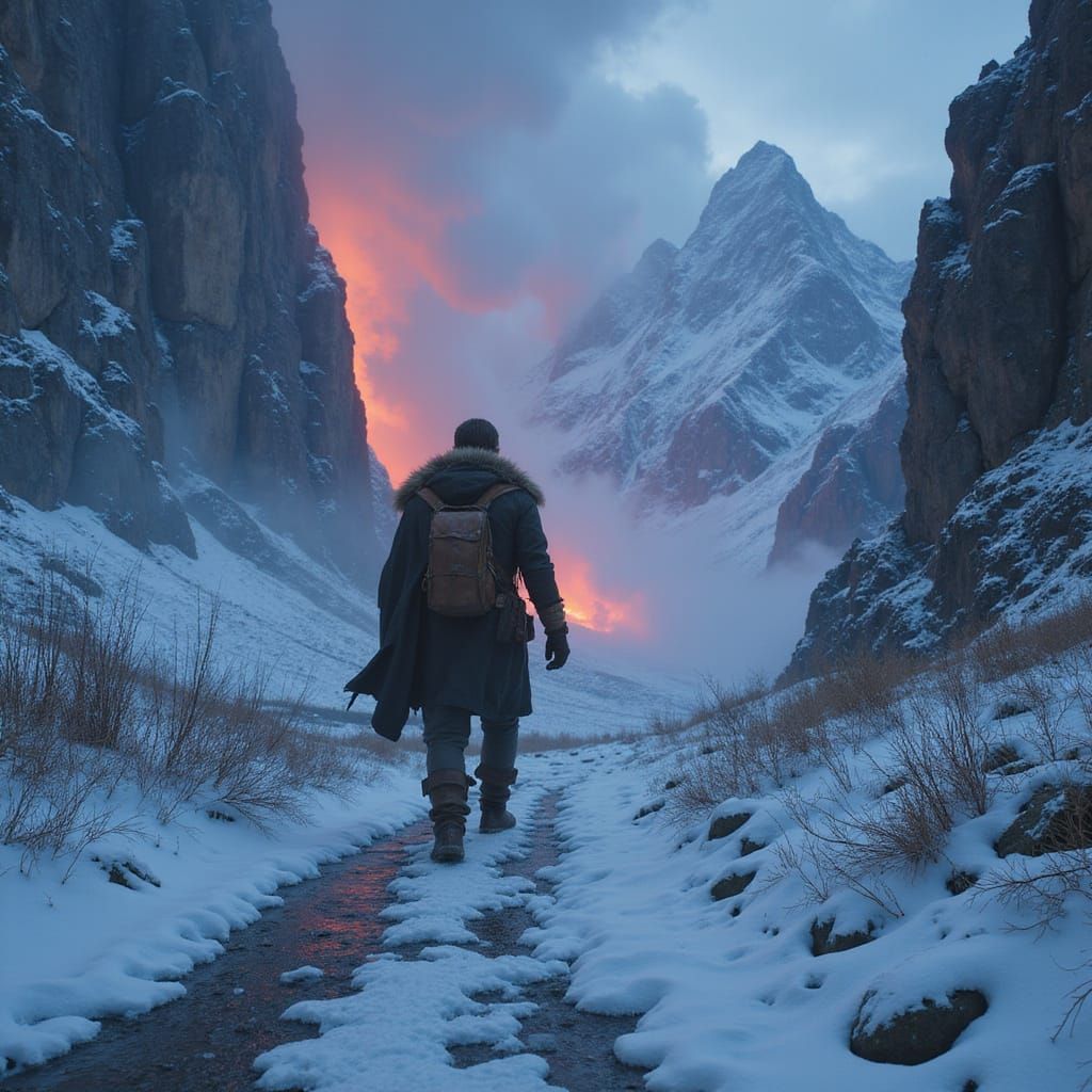 Ethereal Winter Landscape, Fantasy Adventure