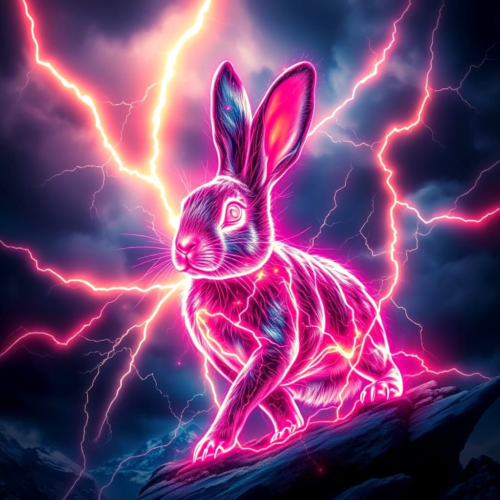 Lightning Rabbit: An Electric Storm Animal