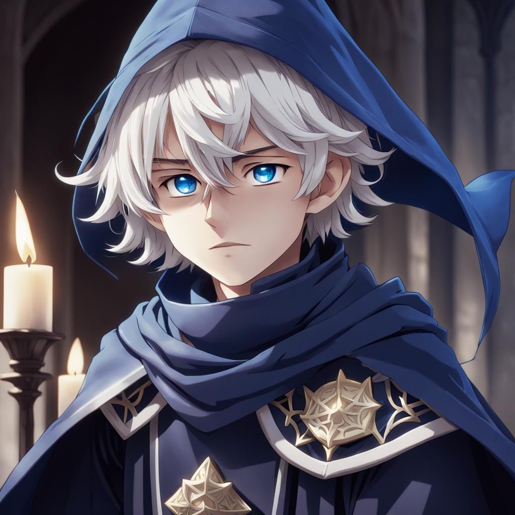 Human Wizard Cookie in Anime Key Visual Style