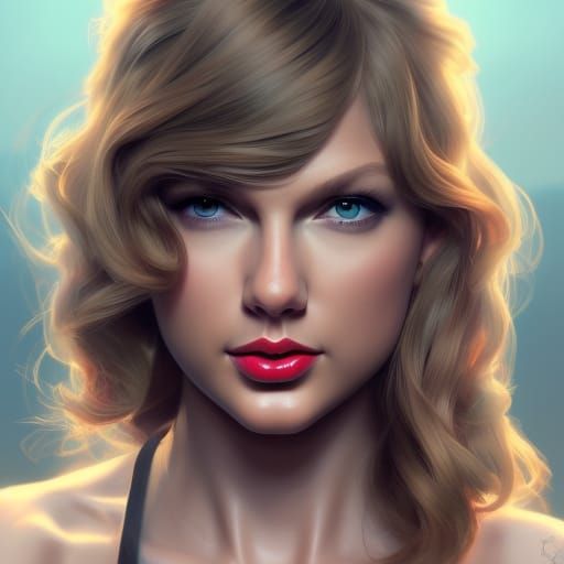 Taylor Swift Portrait in Art Nouveau Style
