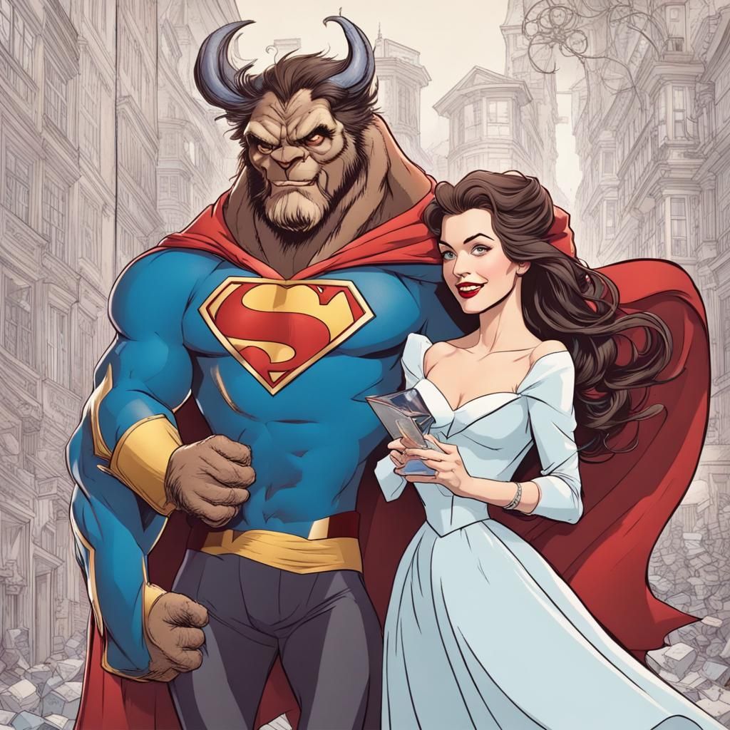 Beauty and the Beast: Evil Superman Digital Art