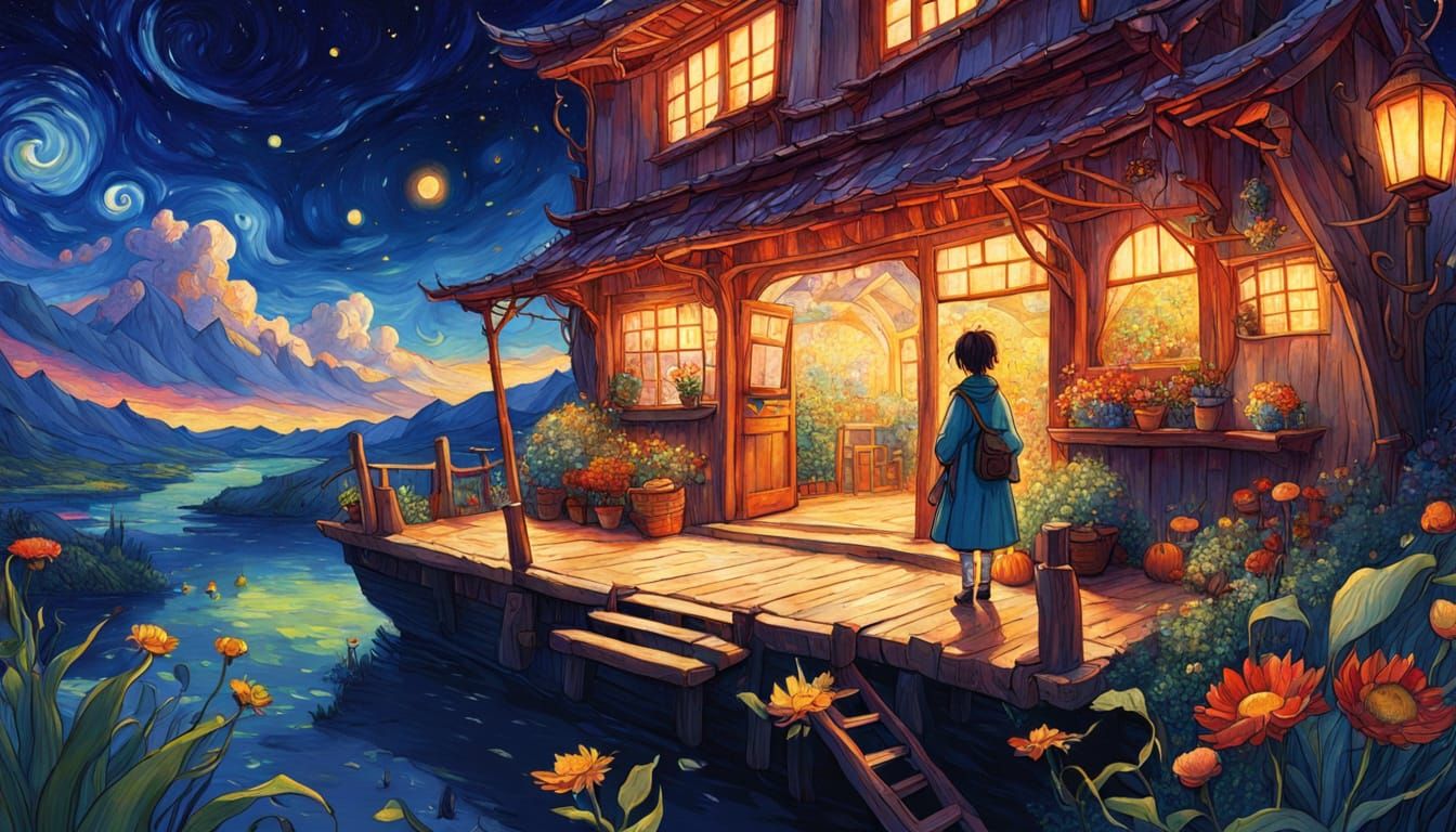 Whimsical Sci-Fi Fantasy Fairytale Illustration